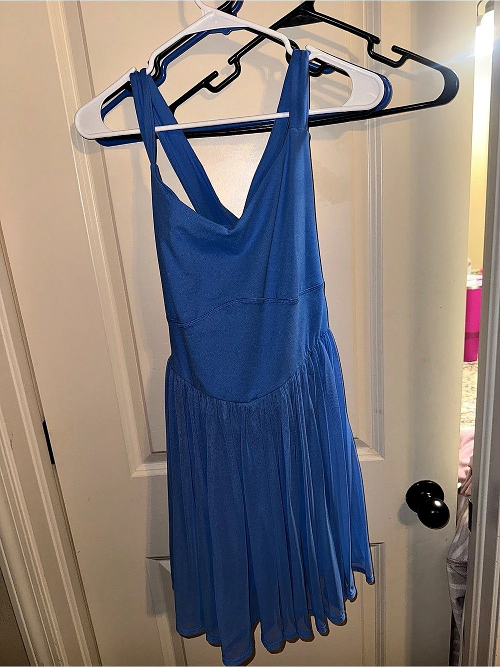 TRU by Torrid Blue Pleated Mini Dress Size 1 Like New